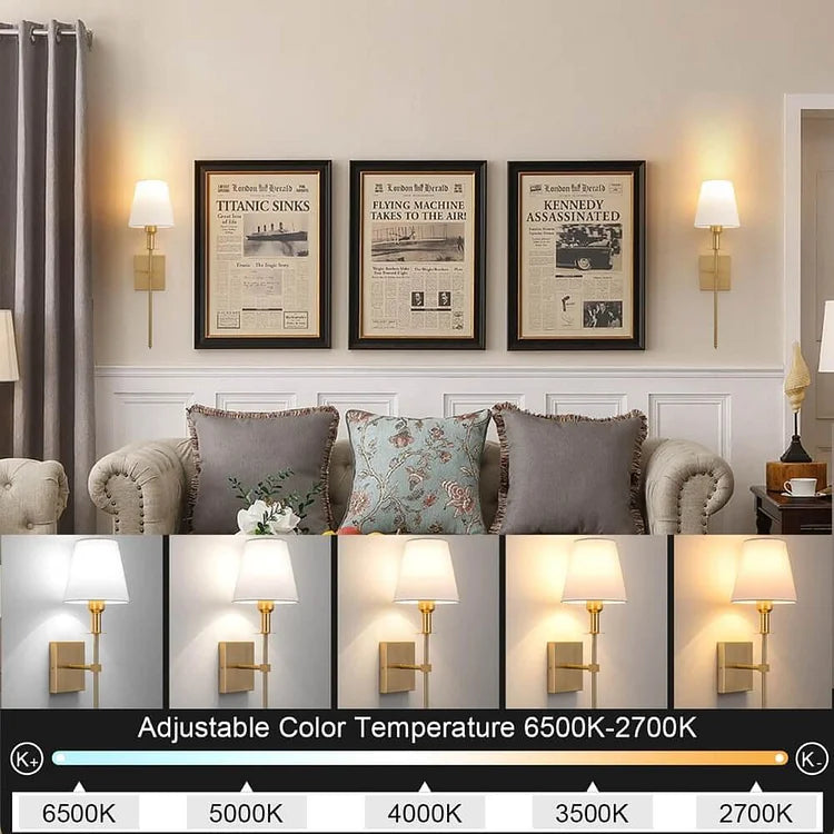 Wall Lamp Wireless Rechargeable 16.0 cm x 58.0 cm Indoor Outdoor Ambient Lighting Set Of 2 Cordless Sconce | Thomler
