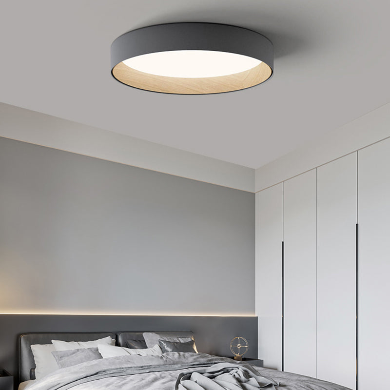 LED Flush Mount Ceiling Light – Round Metal Ring – 16 or 20 Inch – for Bedroom, Office or Studio | Thomler