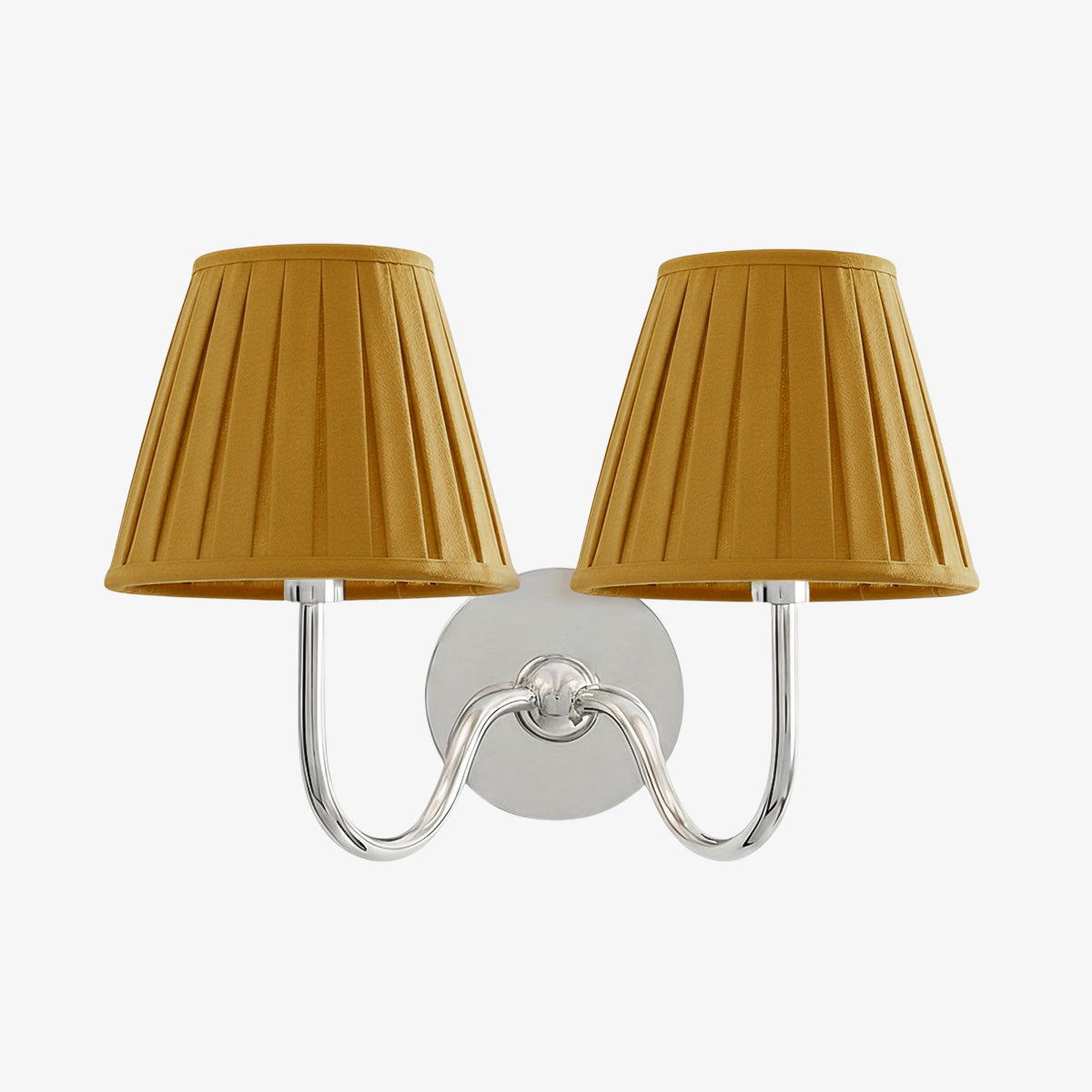 Brass Sconce with Fabric Drum Shade – 1 or 2 Light Hardwired Fixture for Bedroom, Hallway & Living Room | Thomler