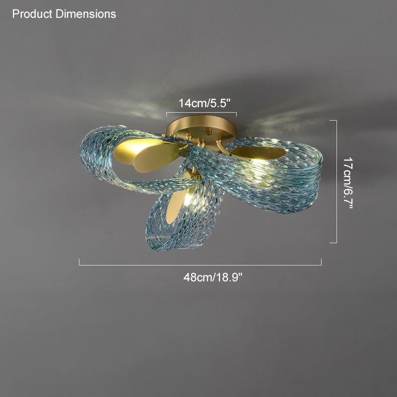 Chandelier Art Glass 19 Lights 95W Blue Peacock Dining Room Living Room Statement Lighting | Thomler