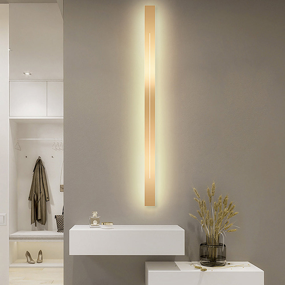 Linear Wall Sconce – LED Modern Metal Accent Light for Living Room Bedroom Hallway Entryway – Dimmable Option Available – Rectangular | Thomler