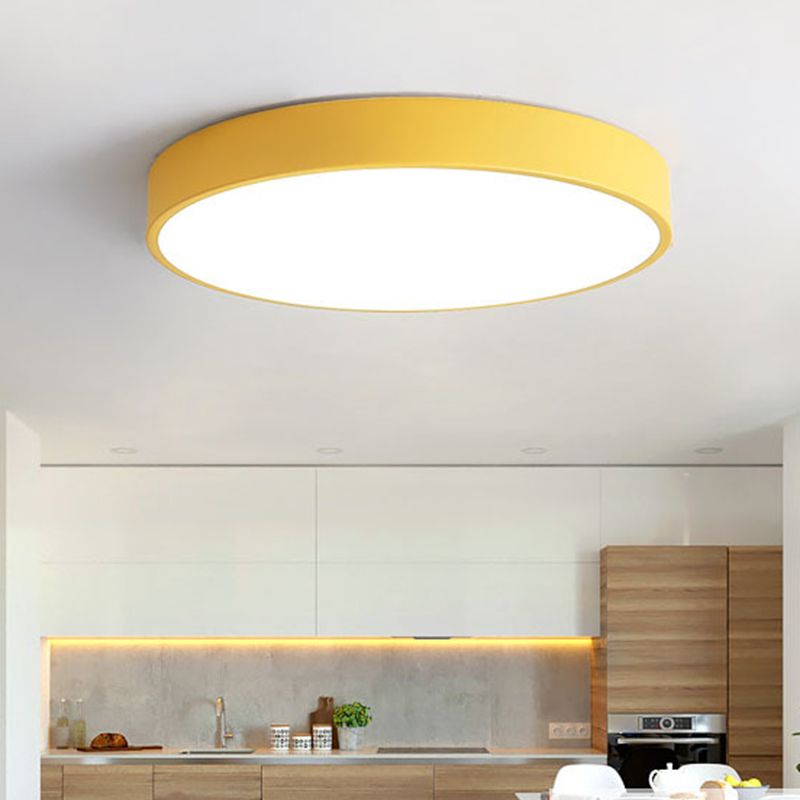 Modern Round LED Flush Mount Ceiling Light for Bedroom & Living Room – Vibrant Colors | Thomler