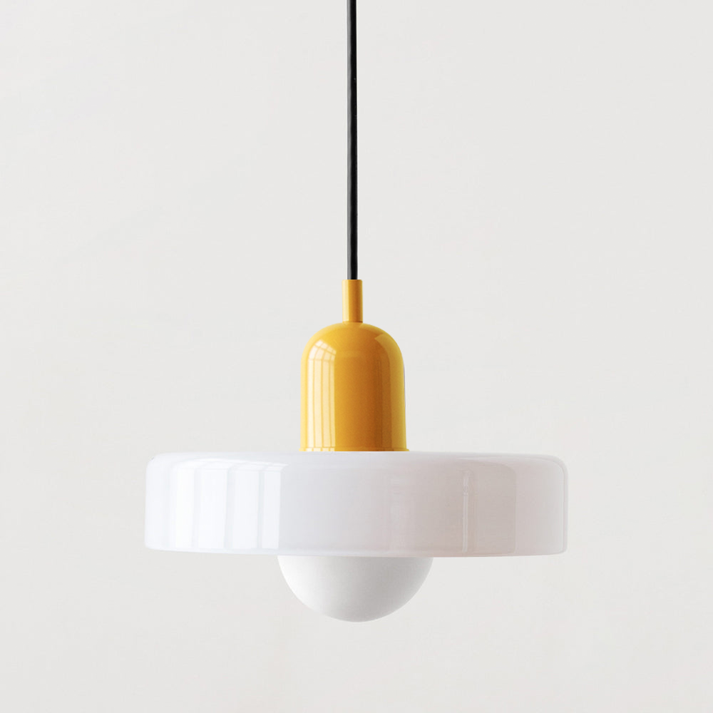 Glass Pendant Light with Adjustable Cord & Warm Glow – Modern Geometric Hanging Fixture for Dining Room & Living Room Decor | Thomler