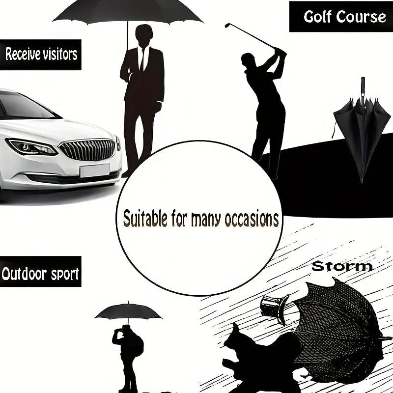 Oversized Automatic Umbrella Double Canopy Wind Resistant 2-3 Person Golf Rain Sun Protection Events Travel Outdoor Activities | Thomler
