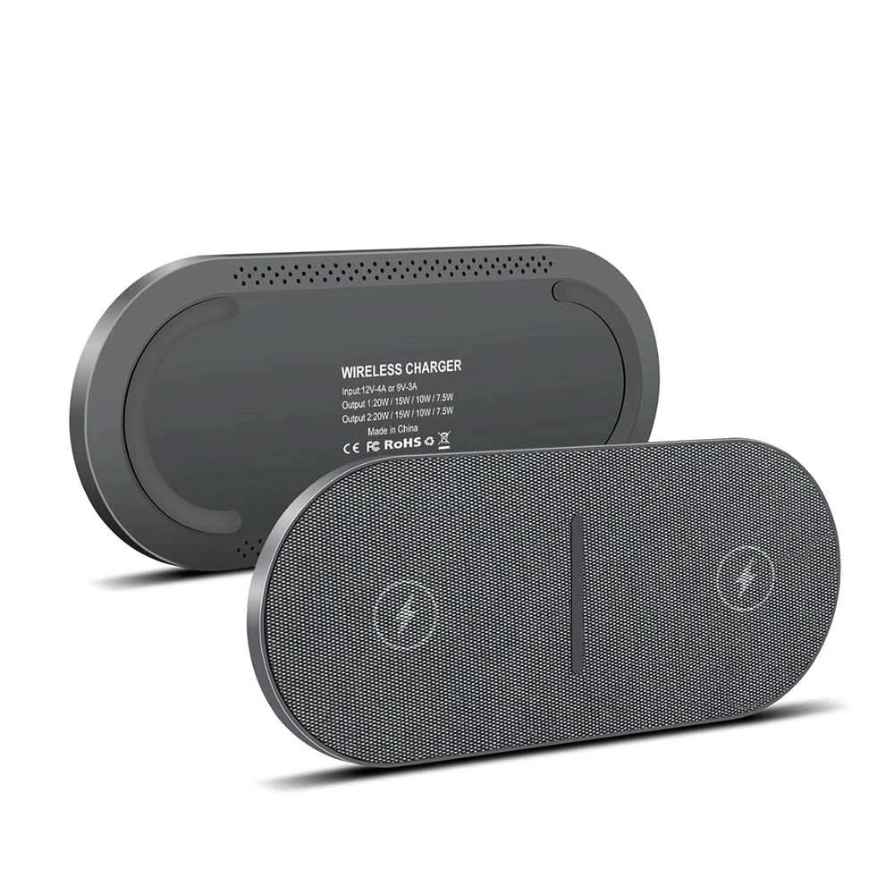 Twin-Device Power Hub with Live Status Screen – Qi-Compatible Fast Charging Dock for Phones & Earbuds | Thomler