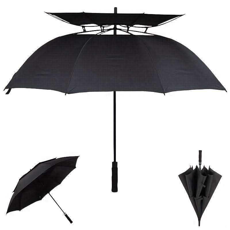 Oversized Automatic Umbrella Double Canopy Wind Resistant 2-3 Person Golf Rain Sun Protection Events Travel Outdoor Activities | Thomler