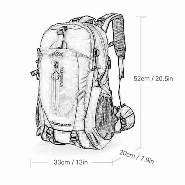 10.5-Gallon Lightweight Trekking Daypack with Padded Shoulder Straps – Waterproof Outdoor Hiking Rucksack for Weekend Adventures & | Thomler