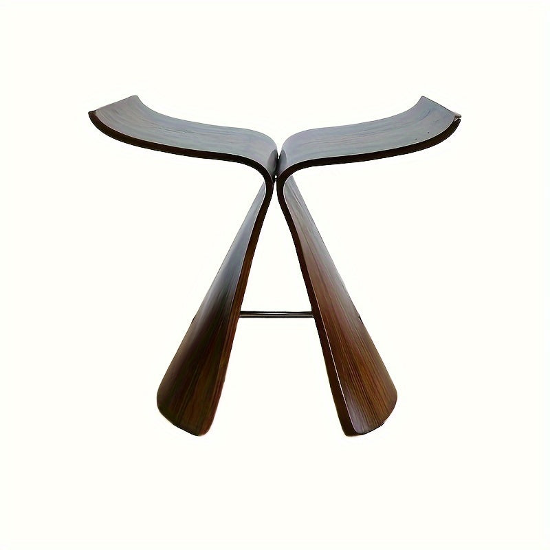 Solid Wood Butterfly Stool – Compact Accent Seat for Entryway, Living Room & Home Office | Thomler