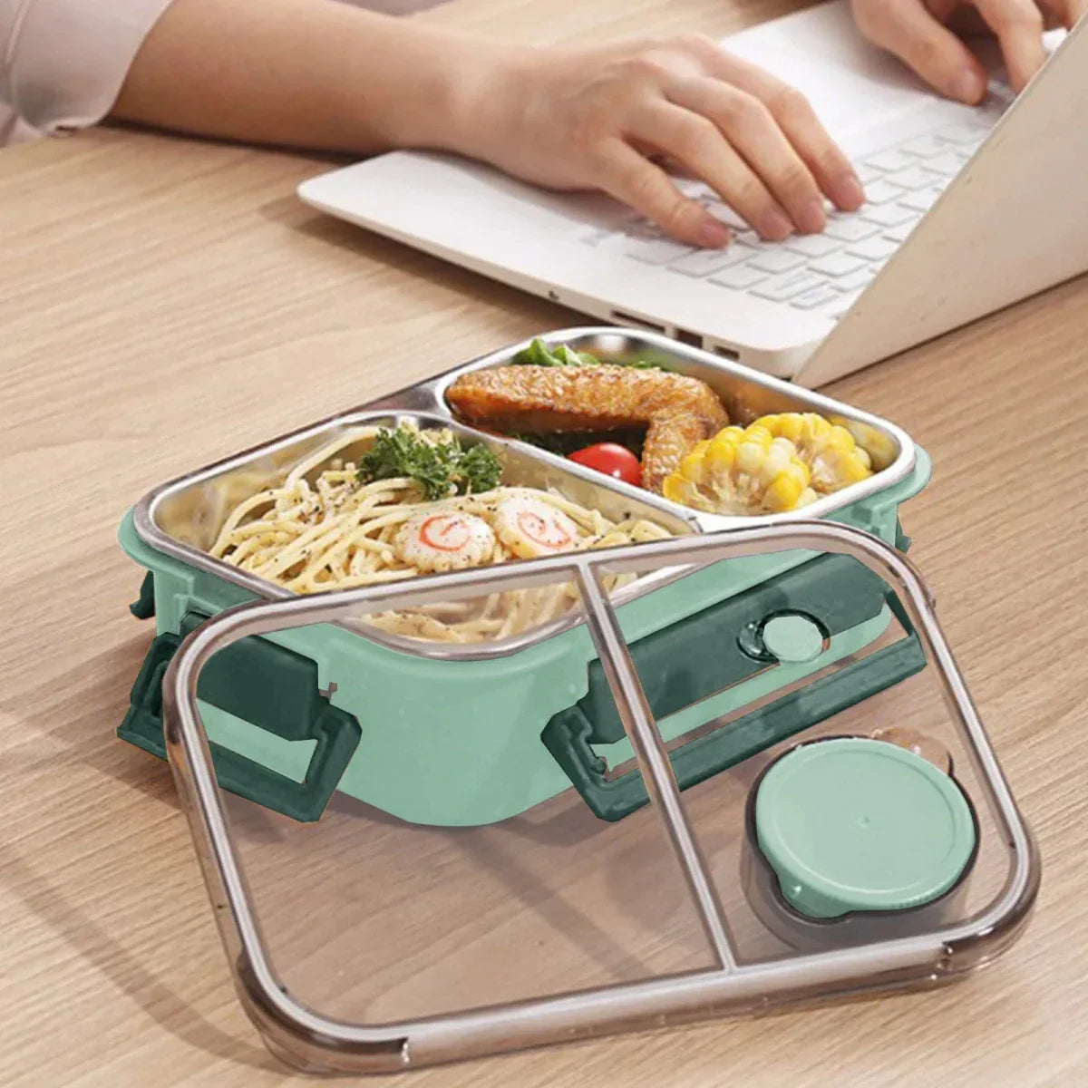 Lunch Box Insulated Stainless Steel Compact Leakproof Food Container Work School Travel Meal Storage | Thomler