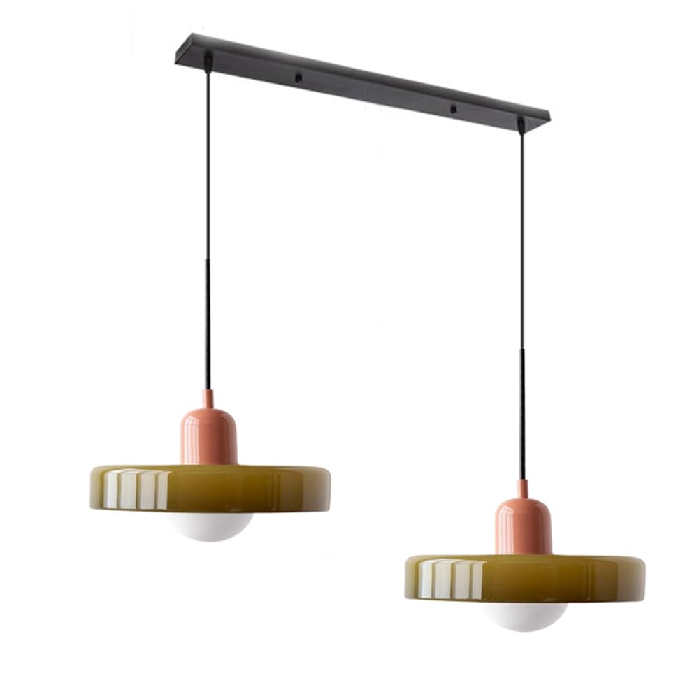 Pendant Light Glass Double Shade G9 35.0 cm Dining Room Kitchen Island Ceiling Fixture Modern Hanging Lamp | Thomler