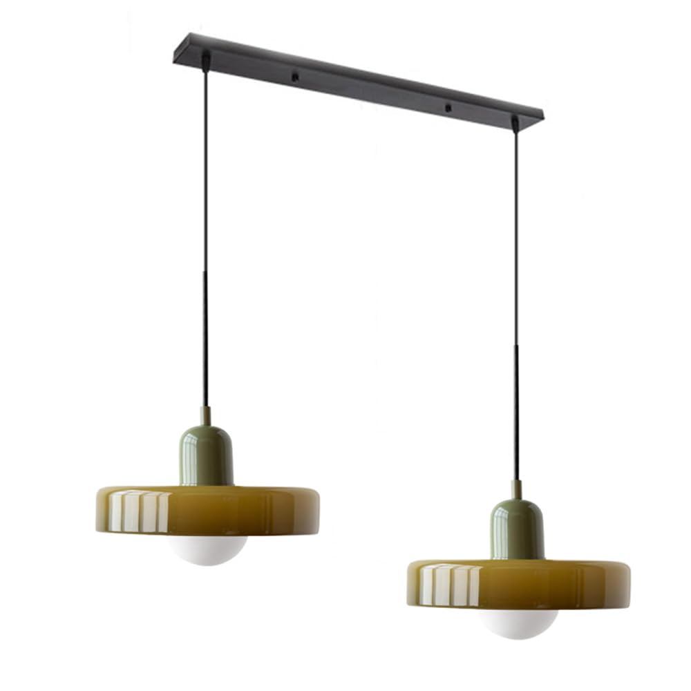 Pendant Light Glass Double Shade G9 35.0 cm Dining Room Kitchen Island Ceiling Fixture Modern Hanging Lamp | Thomler
