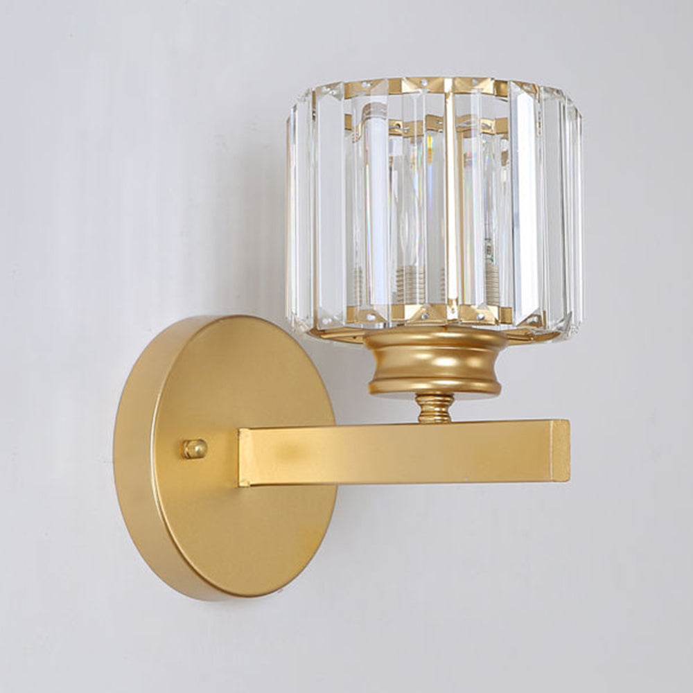 Wall Lamp Glass Metal 24.0 cm Black Bedroom Hallway Living Room Accent Lighting Fixture | Thomler