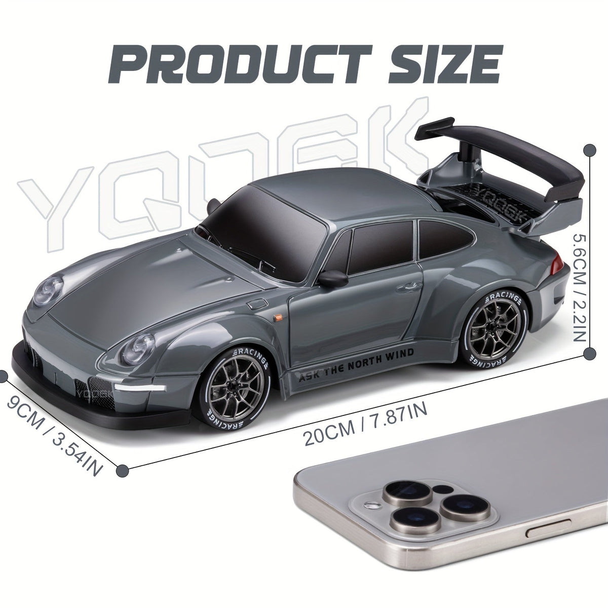 Remote Control Drift Car with LED Wheels – 1:24 Scale 4WD Racing Vehicle for Kids – Rechargeable RC Stunt Car | Thomler