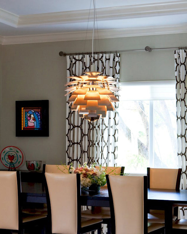 Pendant Light Metal Pinecone 20 in Adjustable Living Room Dining Area Chandelier Decorative Ceiling Fixture | Thomler