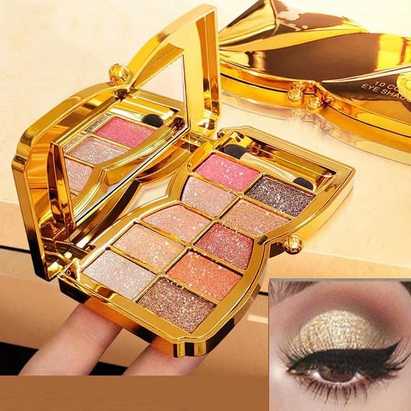 ShimmerGlam Pro – 10-farbige Glitzerpalette | 50% RABATT