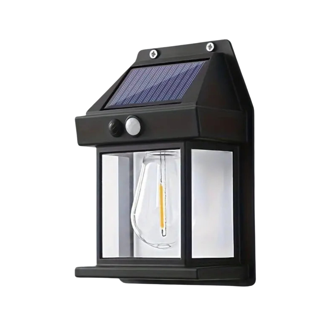 Solar Motion Sensor Wall Light for Outdoor Garden & Patio - Wireless LED Lantern with Auto-On Dusk to Dawn Sensor | Thomler