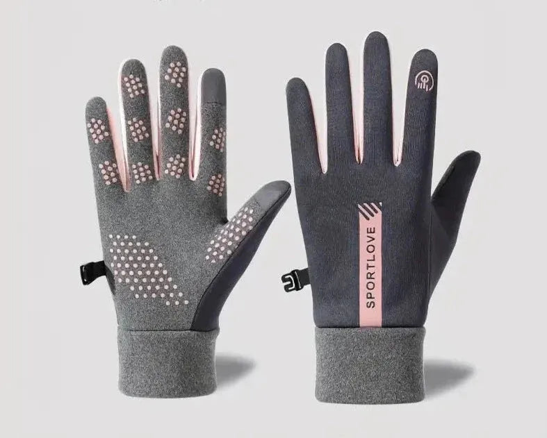 Insulated Touch-Screen Gloves with Silicone Grip Palm for Winter Cycling, Driving & Outdoor Activities | Thomler