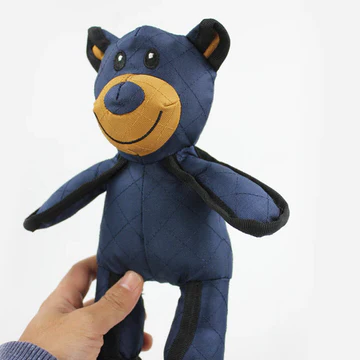 Reinforced Plush Teddy Chew Toy for Aggressive Chewers with Built-In Squeaker | Machine Washable Fun Bear for Dogs, Puppies, Heavy Chewing P | Thomler