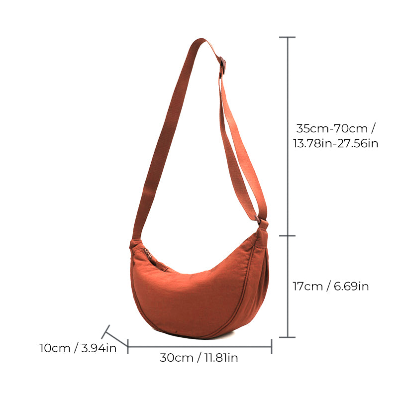 Curved Shoulder Bag for Women – Soft PU Leather Crossbody Purse with Adjustable Strap for Everyday Wear & Travel | Thomler