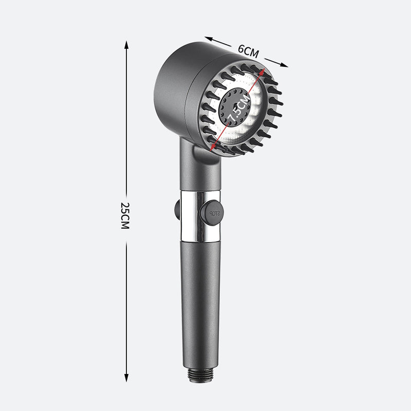 3-Mode High-Pressure Handheld Shower Head with On/Off Pause Switch & Built-In Water Filter | Thomler