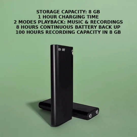 Portable Sound-Activated Audio Recording Device with 32GB Storage for Lectures, Meetings, and Interviews | Thomler