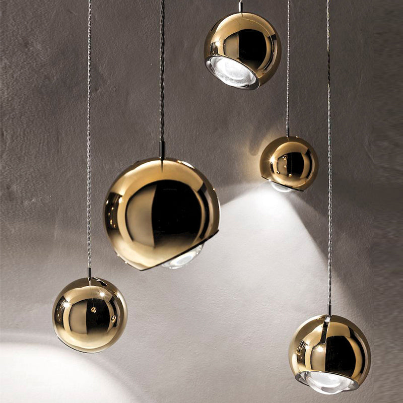 Modern Sphere Pendant Light Fixture Metal Orb Hanging Lamp for Dining Room Kitchen Island | Thomler