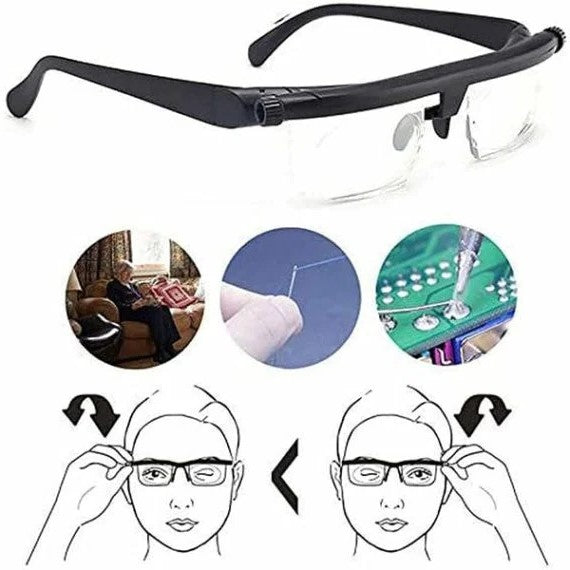 Variable Focus Eyewear for Distance and Close-Up Vision – Manual Dial Lenses for Reading, Driving & Everyday Use | Thomler