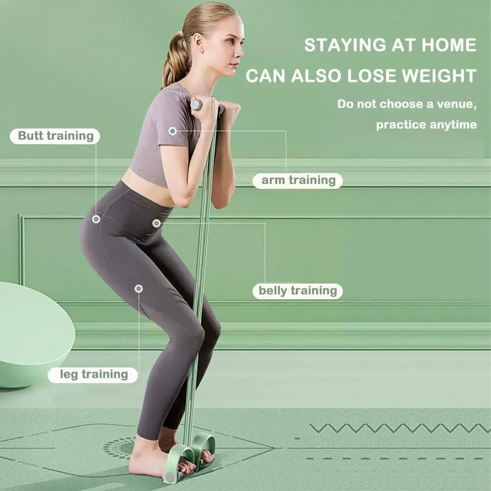 Resistance Band Trainer with Foot Pedals for Full Body Workout Home Gym Exercise Equipment Portable Fitness Toning Legs Arms Core Yoga Pilat | Thomler