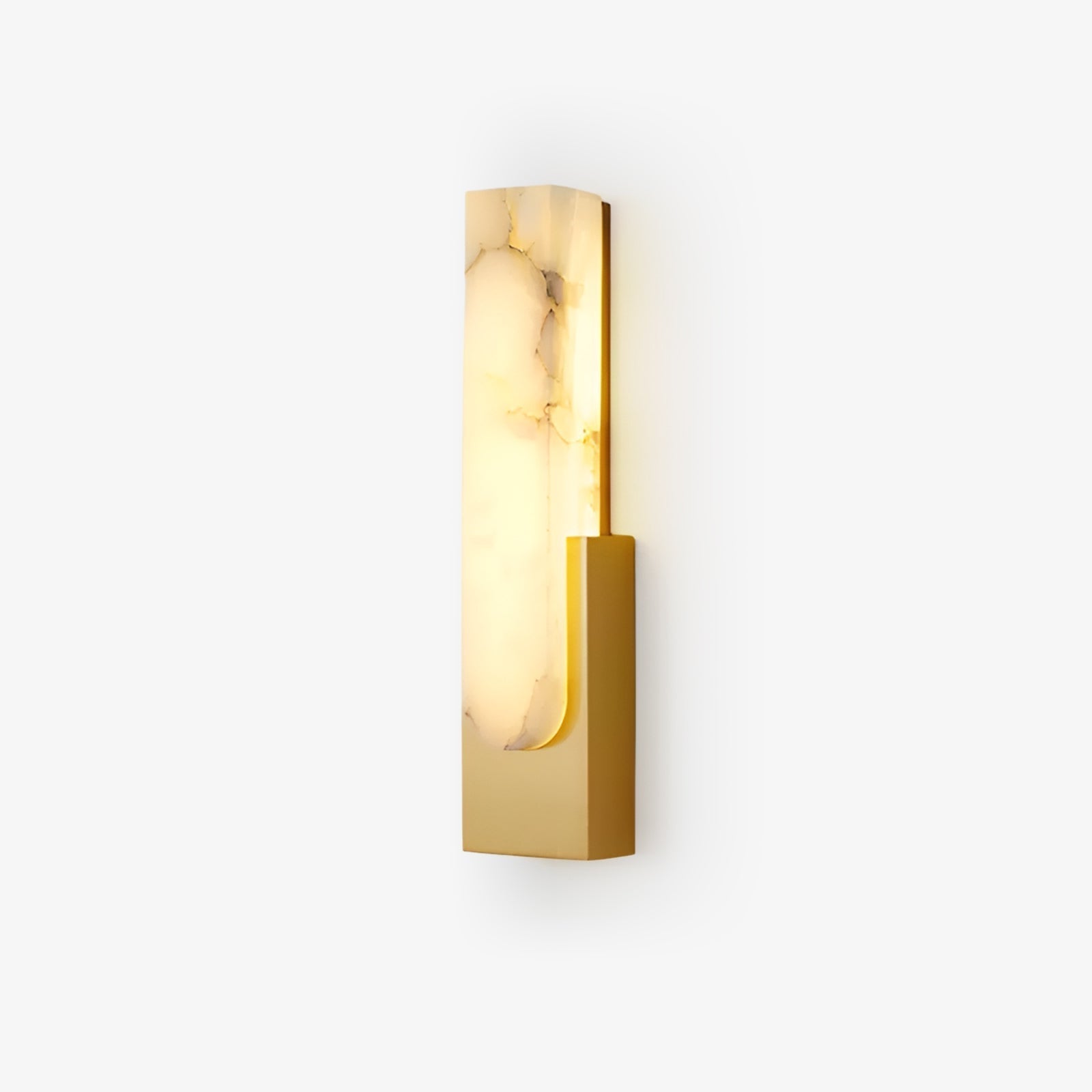 Wall Lamp Alabaster 19.7 in Gold LED Bedroom Hallway Modern Sconce Lighting Fixture | Thomler