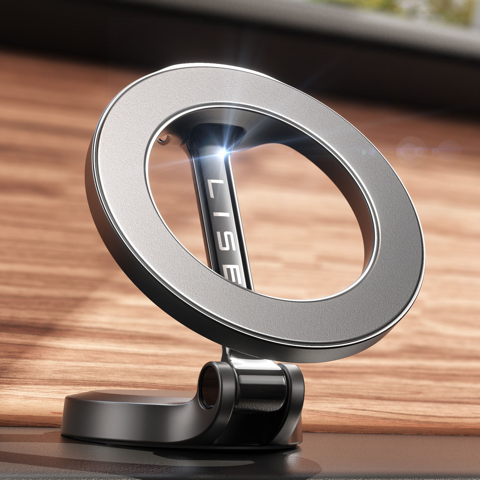Dashboard Magnetic Cell Phone Mount 360° Rotating Universal Clip-On Holder for Navigation & Hands-Free Driving | Thomler