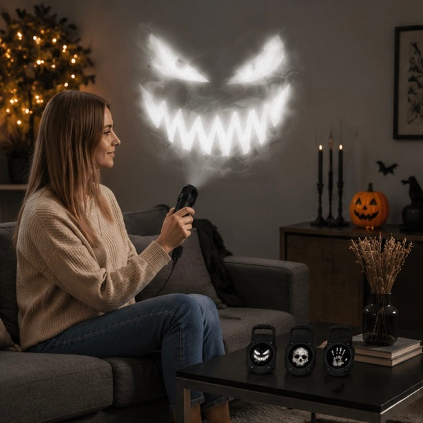 Spooky Skull LED Night Light – Motion-Pattern Projector for Haunted Atmosphere & Seasonal Vibes | Thomler