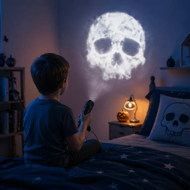 Spooky Skull LED Night Light – Motion-Pattern Projector for Haunted Atmosphere & Seasonal Vibes | Thomler