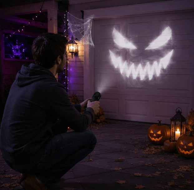 Spooky Skull LED Night Light – Motion-Pattern Projector for Haunted Atmosphere & Seasonal Vibes | Thomler