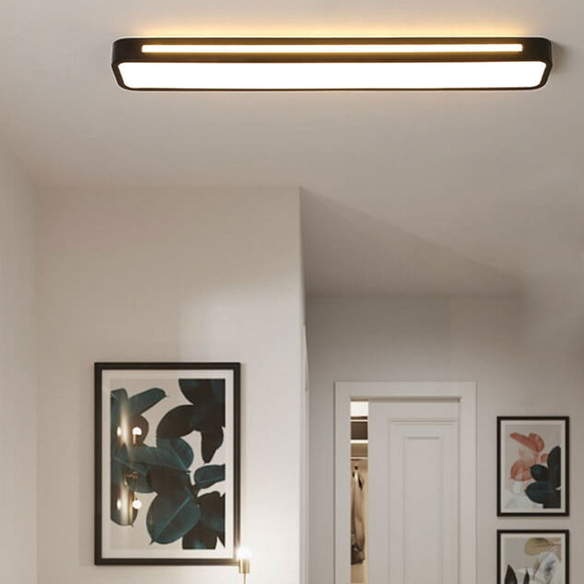 Sleek Rectangular LED Ceiling Light Fixture — Modern Acrylic Flush Mount for Bedroom, Hallway & Living Room | Thomler