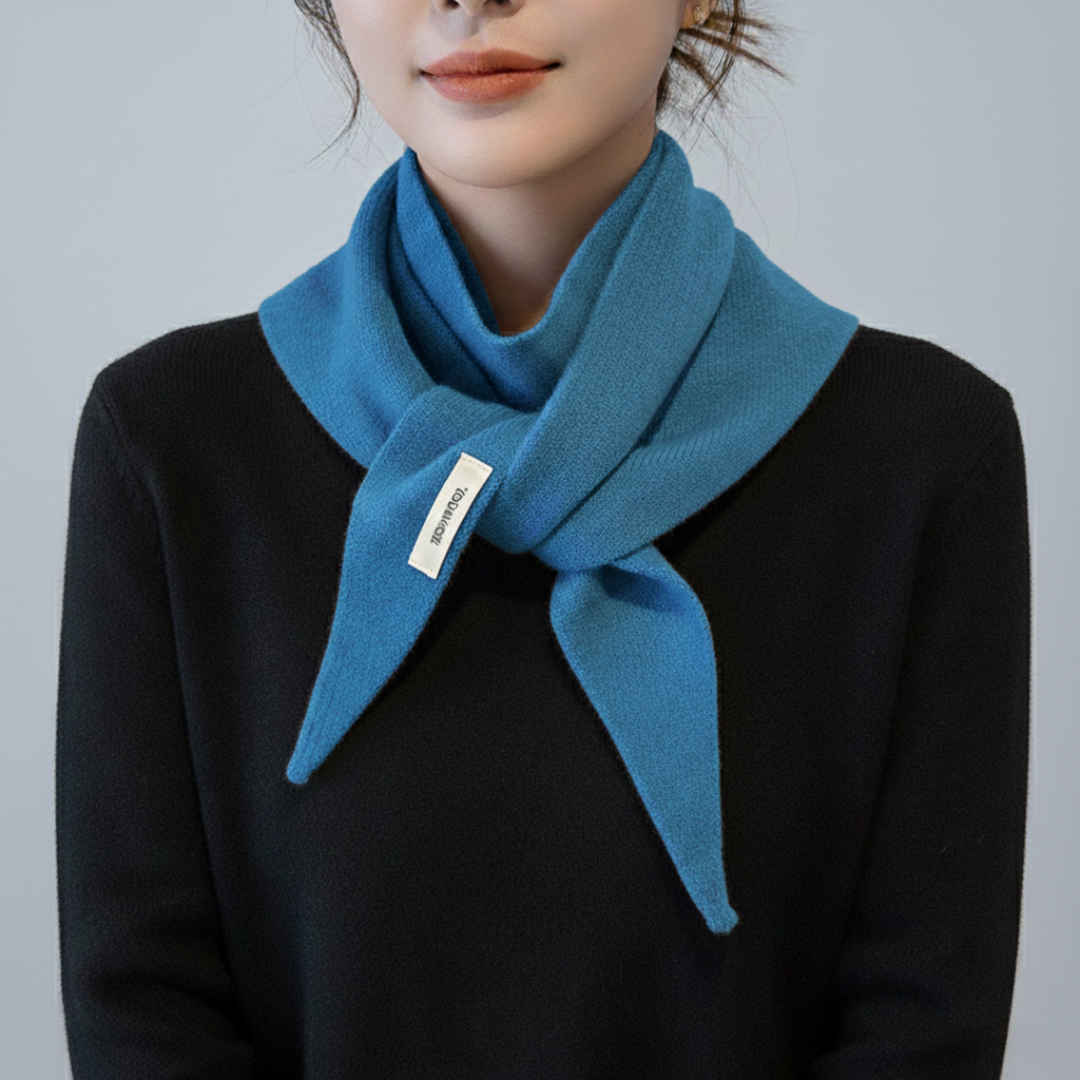 Cozy Triangular Knit Neck Wrap – Lightweight Wool Head Covering for Everyday Layering & Wind Protection – Compact Slip-On Accessory for | Thomler