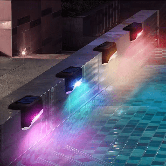 Solar Deck Lights Outdoor Waterproof LED Step Lights for Patio Stairs Fence Pathway Garden Wireless Wall Mount Warm Glow 5-Pack | Thomler