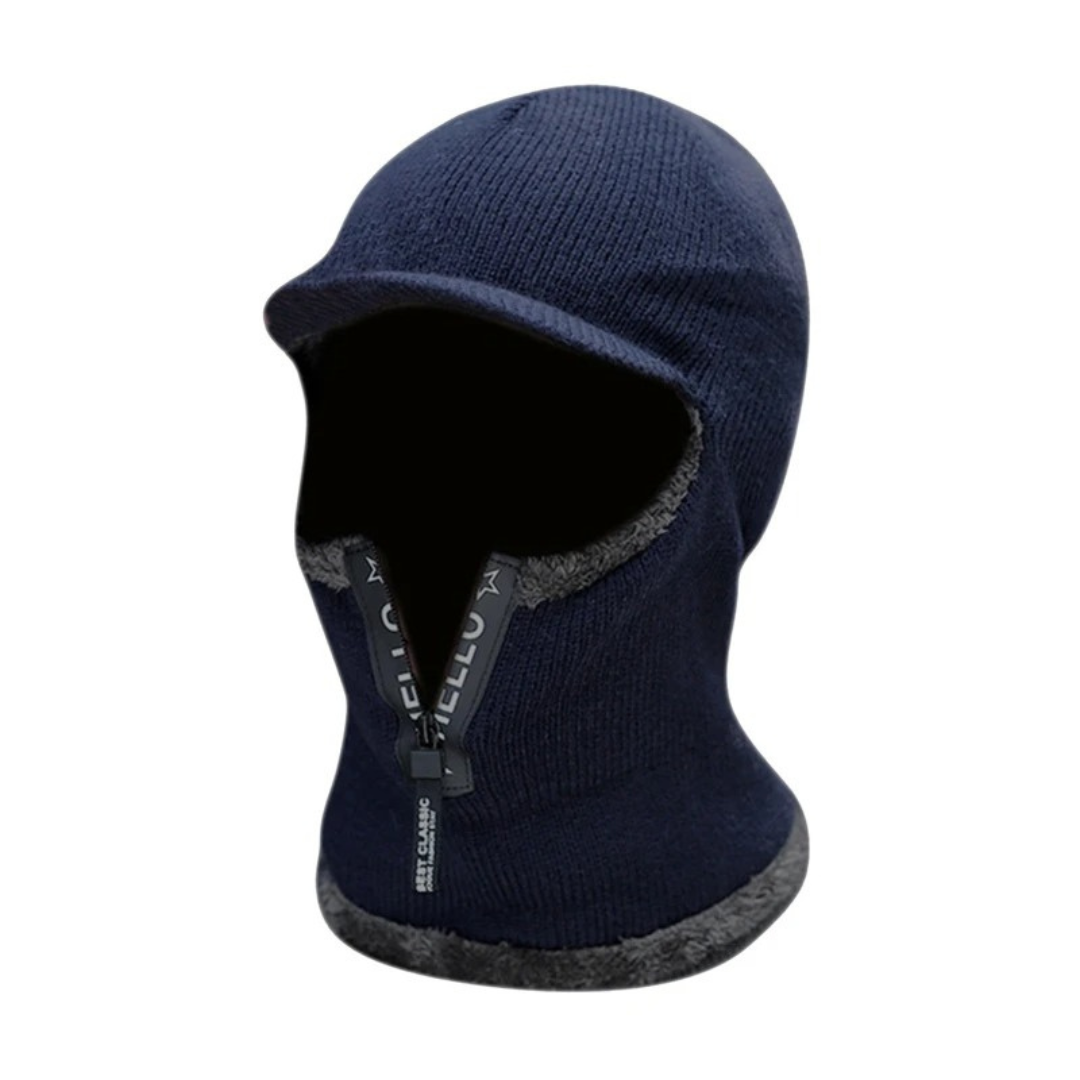 Knit Winter Balaclava with Fleece Lining & Zip Shield for Cycling, Skiing & Outdoor Cold Weather | Thomler