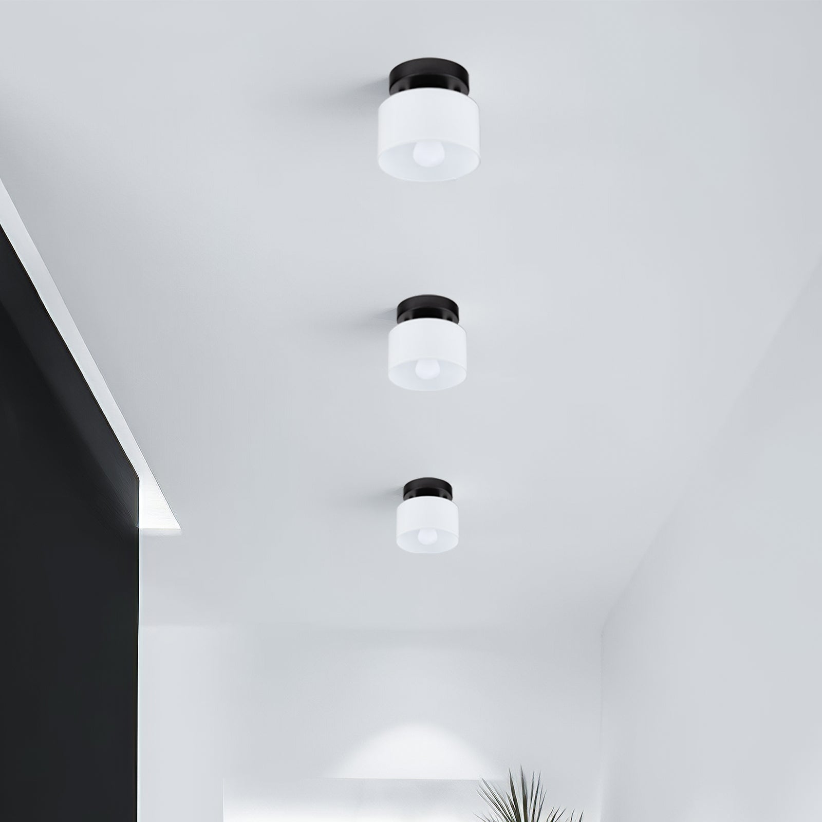 Ceiling Lamp Glass E27 E26 Amber Kitchen Hallway Living Room Retro Flush Mount Lighting | Thomler