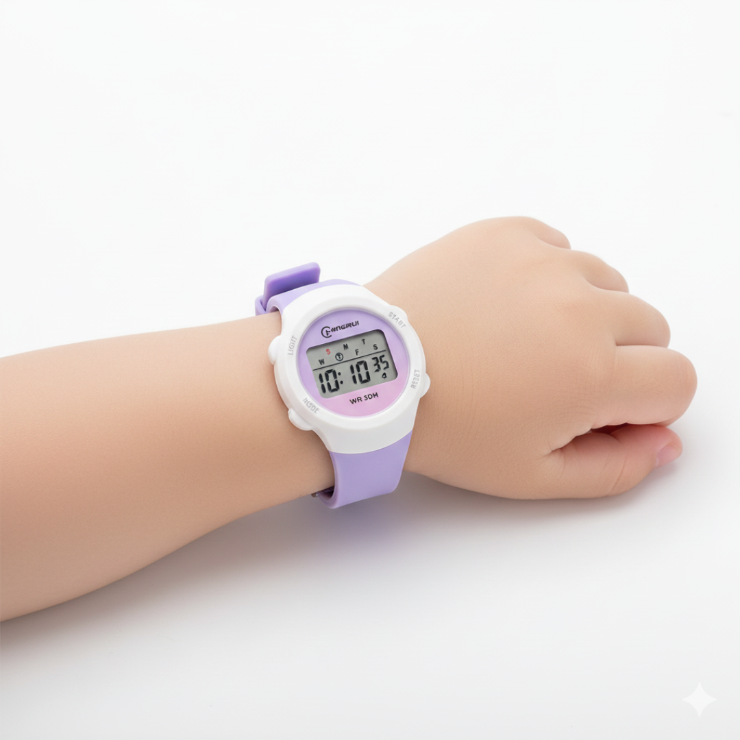 Kids Sport Digital Watch with Alarm Stopwatch & Weekday Display - Water Resistant Silicone Strap Wristwatch for School & Outdoor Play | Thomler