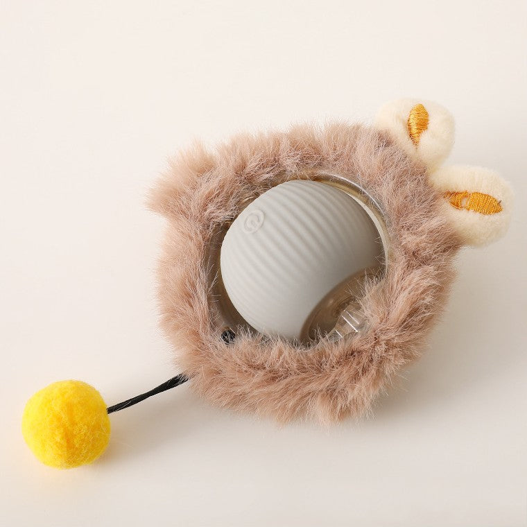 Self-Rolling Interactive Cat Toy with Wiggling Tail – USB Rechargeable Motion Toy for Indoor Cats | Thomler