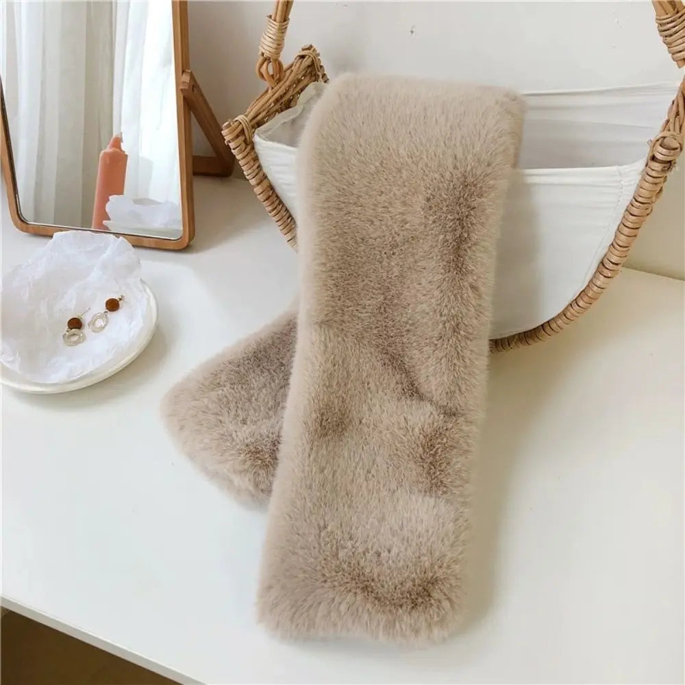 Plush Crossover Wraparound Cold-Weather Accessory – Soft Faux-Fur Neckwear for Women & Men | Thomler