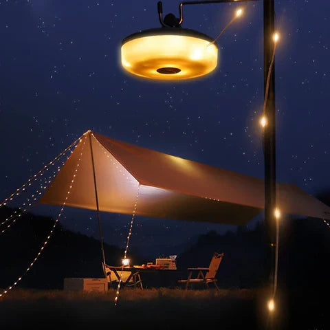 33 ft Rechargeable LED String Lights with 100 Bulbs – 8 Modes, Waterproof for Outdoor, Camping, Patio & Garden Decor | Thomler