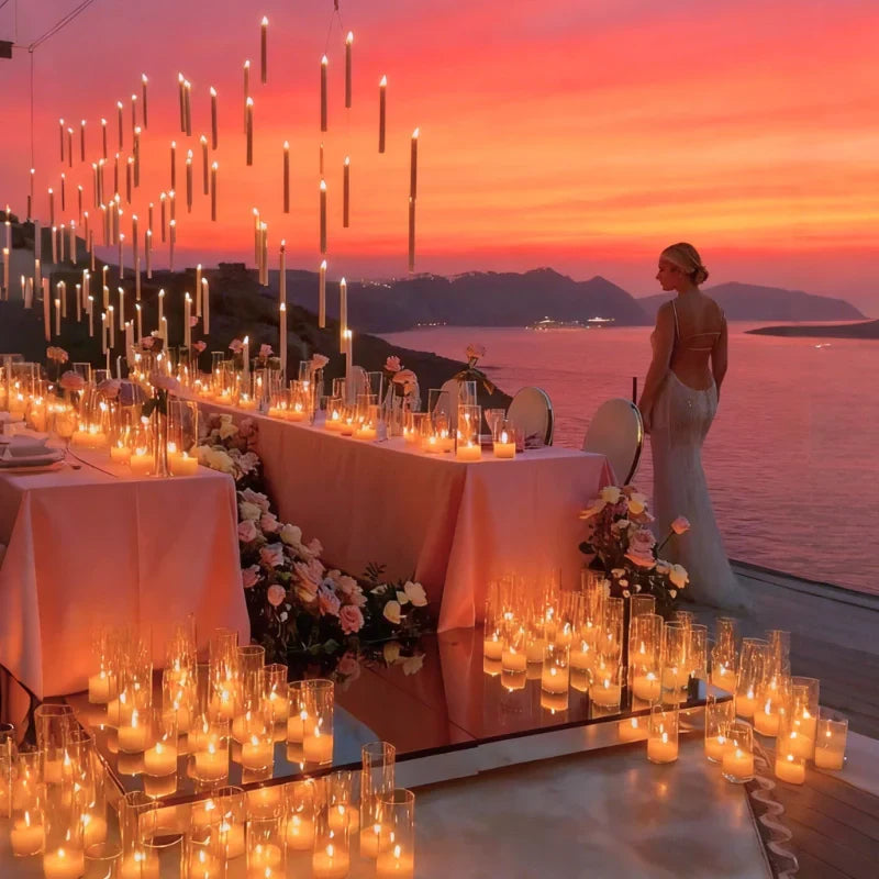 LED Floating Candles for Water – Flameless Battery Tea Lights for Pools, Weddings, Centerpieces & Events | Thomler