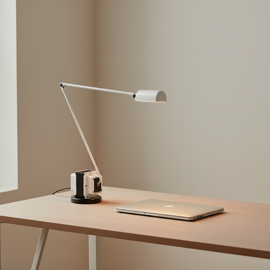 Articulated Metal Task Light with Dual-Segment Arm & Dimming Control | Thomler