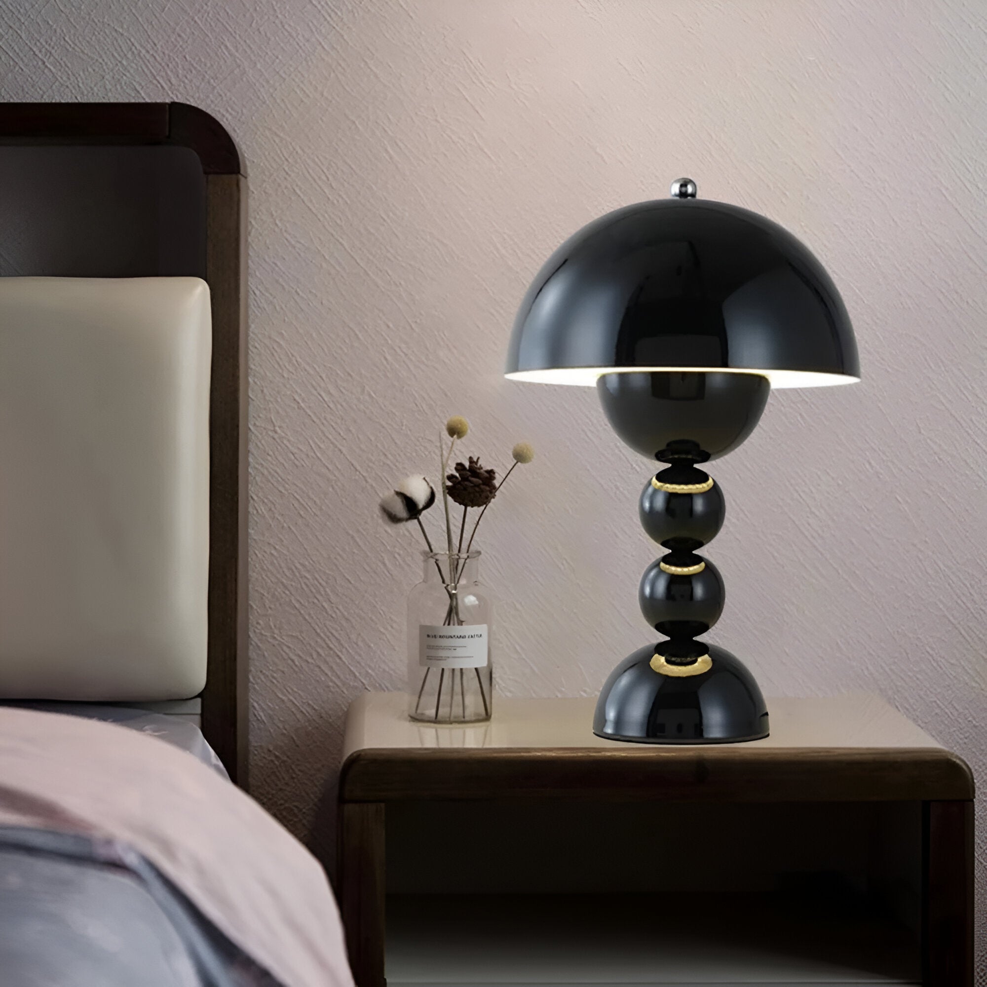 Table Lamp Acrylic 11.0 in White USB Rechargeable Bedroom Nightstand Ambient Nordic Minimalist Desk Lighting | Thomler