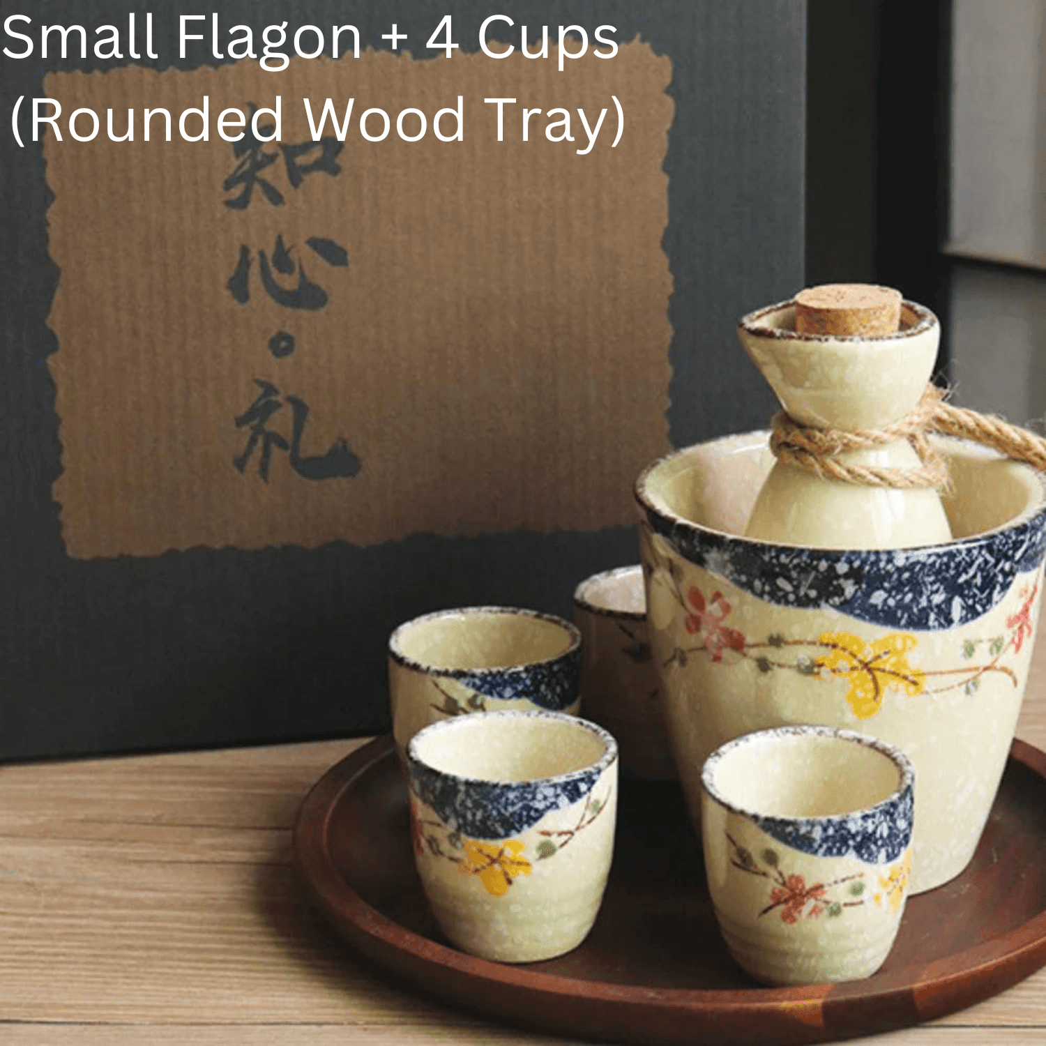Handcrafted Ceramic Sake Serving Set Cherry Blossom Design Tokkuri Flagon Ochoko Cups Traditional Japanese Drinkware for Home Entertaining G | Thomler