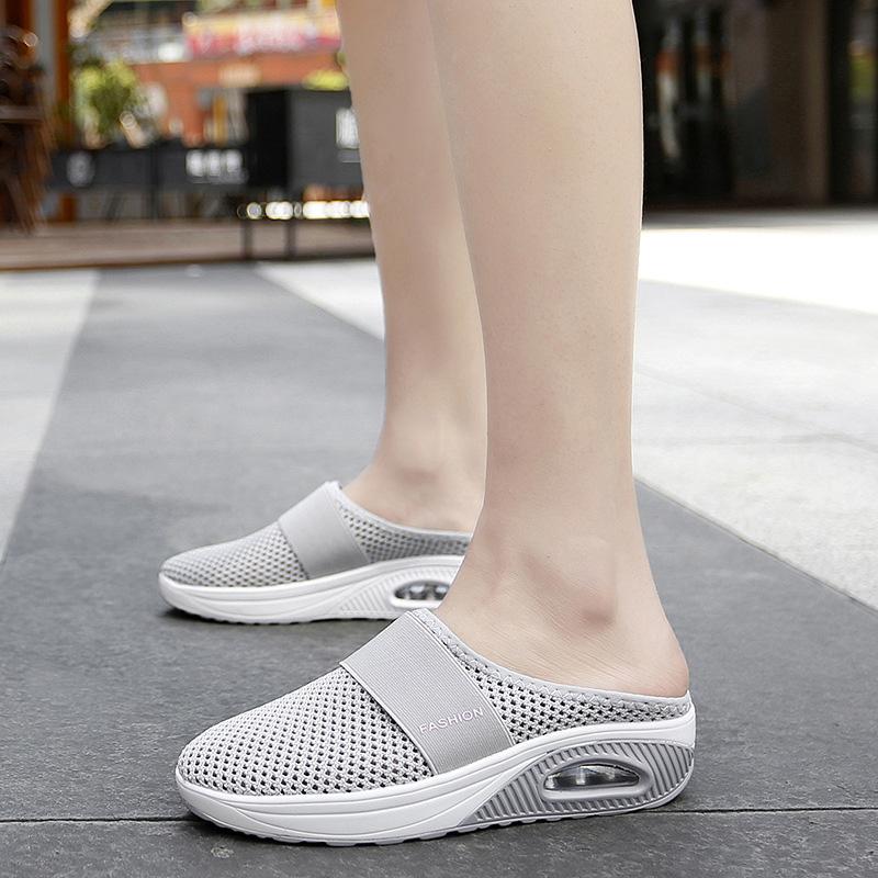 Cushioned Slip-On Sneakers with Arch Support for All-Day Walking Comfort Women's Breathable Mesh Athletic Shoes | Thomler