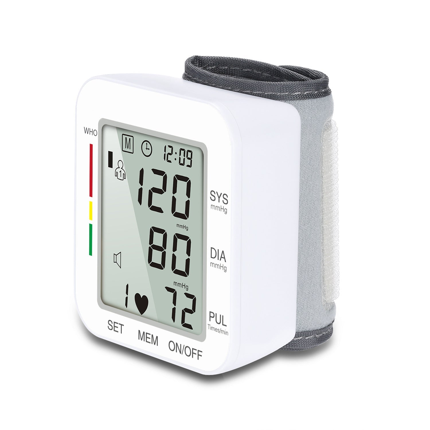 Wrist Blood Pressure Cuff with LCD Screen – Automatic BP Monitor for Home Use – Dual User Memory & Date Tracking – Portable Health Tracker | Thomler