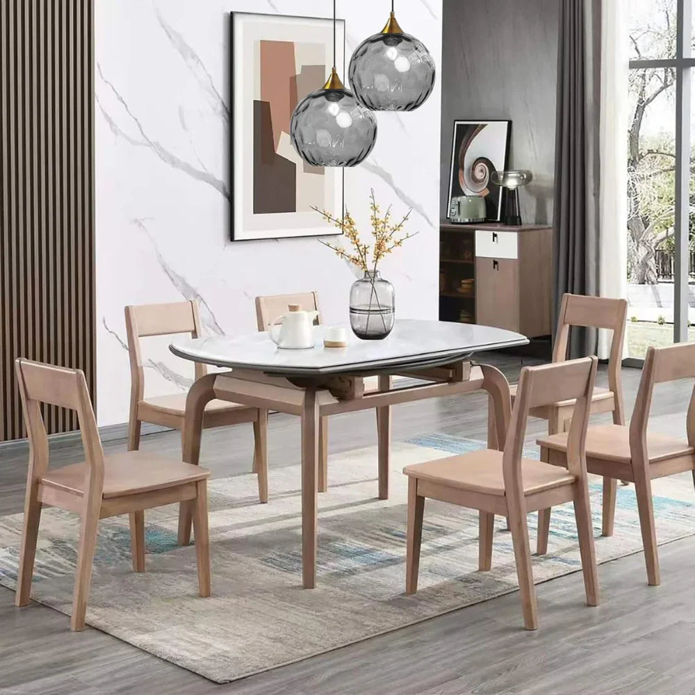 Pendant Light Ripple Glass 7.9 in Sphere Adjustable Dining Room Kitchen Hanging Ceiling Lamp Modern Nordic Minimalist Fixture | Thomler
