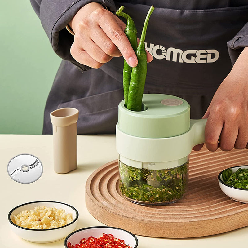 Rechargeable Electric Mini Food Processor for Chopping Vegetables, Garlic & Herbs – Cordless Kitchen Tool with USB Charging, Waterproof | Thomler